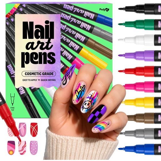 Pretty Me Nail Art Pens, 10 Colors